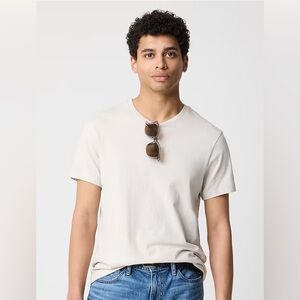 J Crew Factory Men's Cotton Washed Jersey Short Sleeve Tee Stone NWT XL #2190